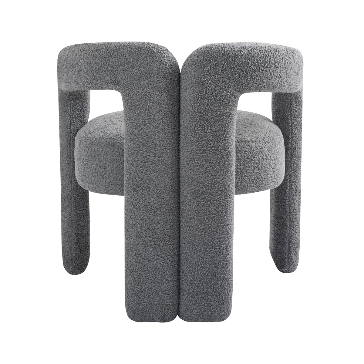Teddy Fabric Dining Chair – Grey