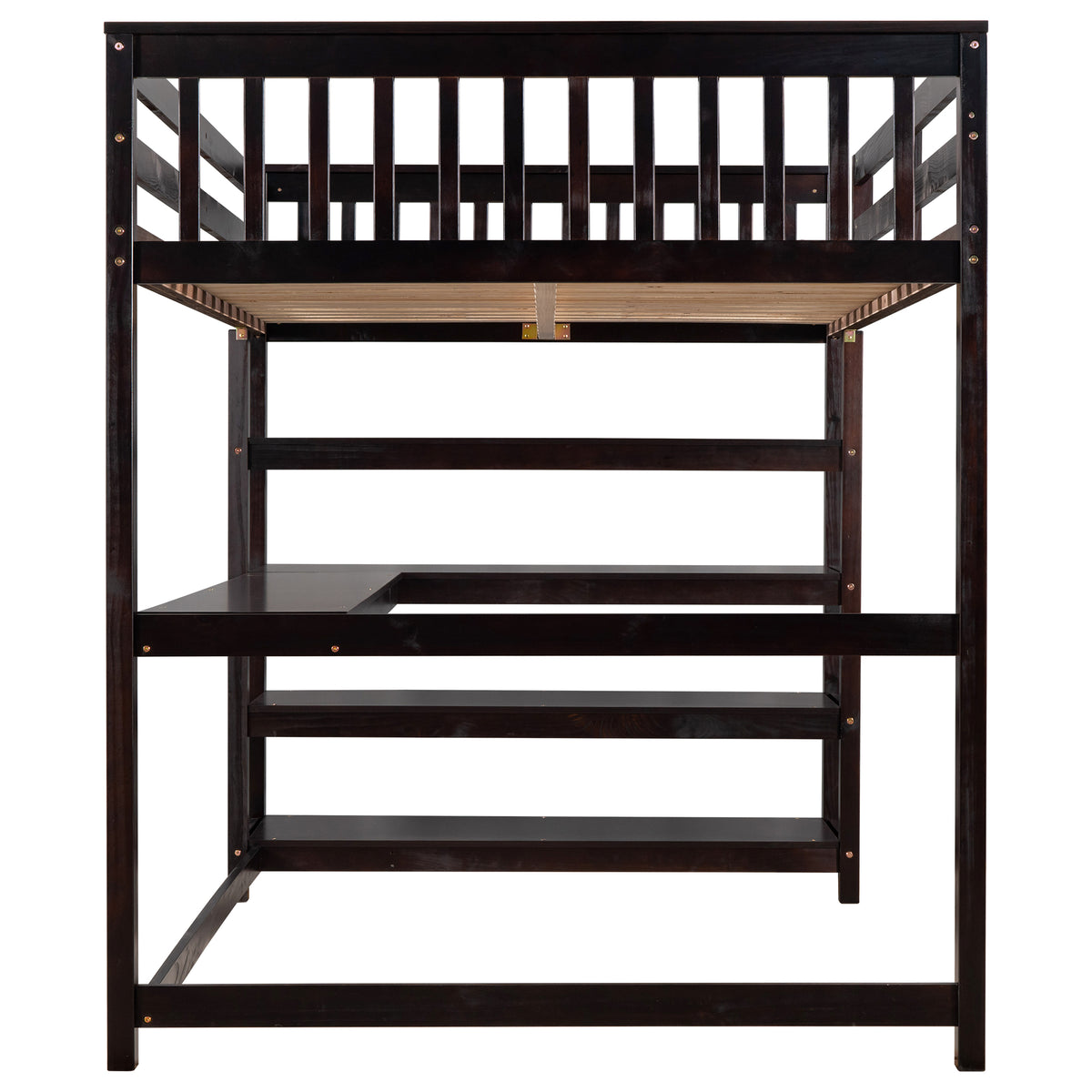 Full Loft Bed with Storage Espresso