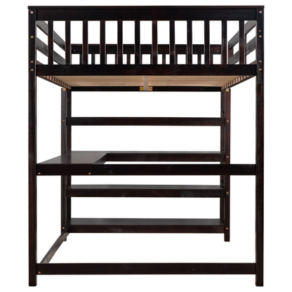 Full Loft Bed with Storage Espresso