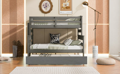Twin Over Full Bunk Bed Gray