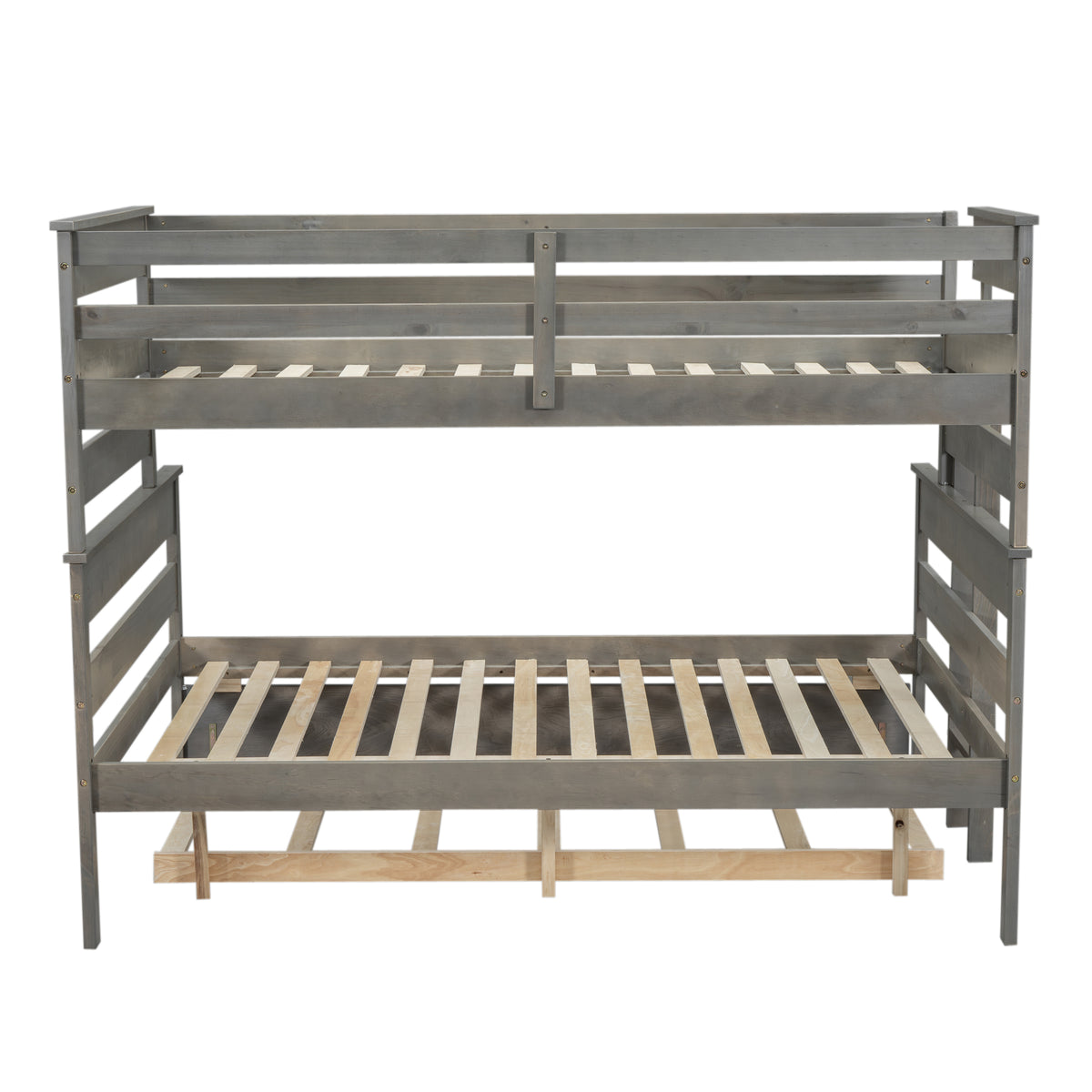 Twin Over Full Bunk Bed Gray