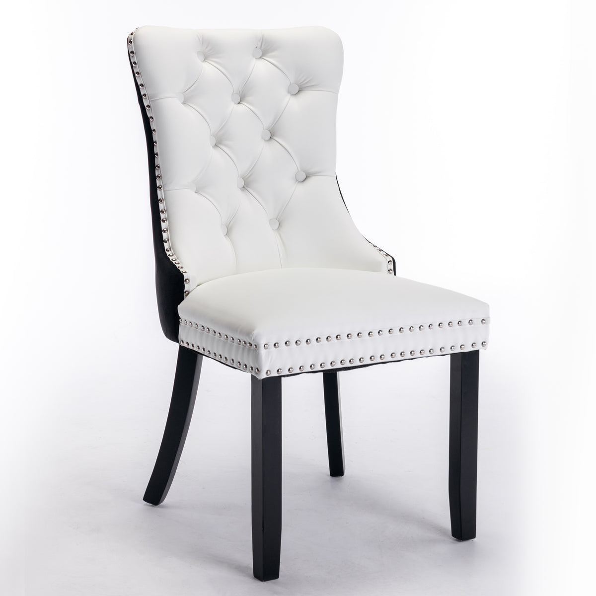 Modern PU Dining Chairs Set of 2 White