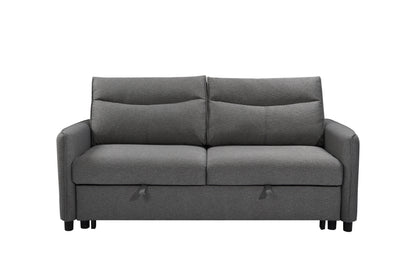 3-in-1 Sleeper Sofa Bed with Pullout Gray