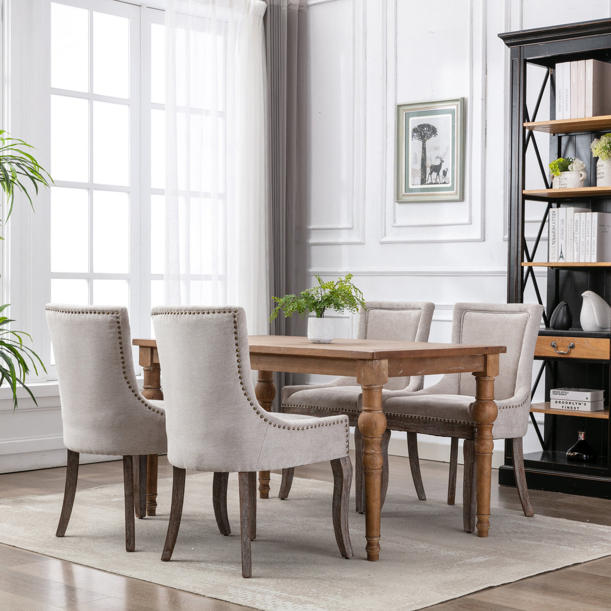 Ultra Side Dining Chairs Set of 2 Beige
