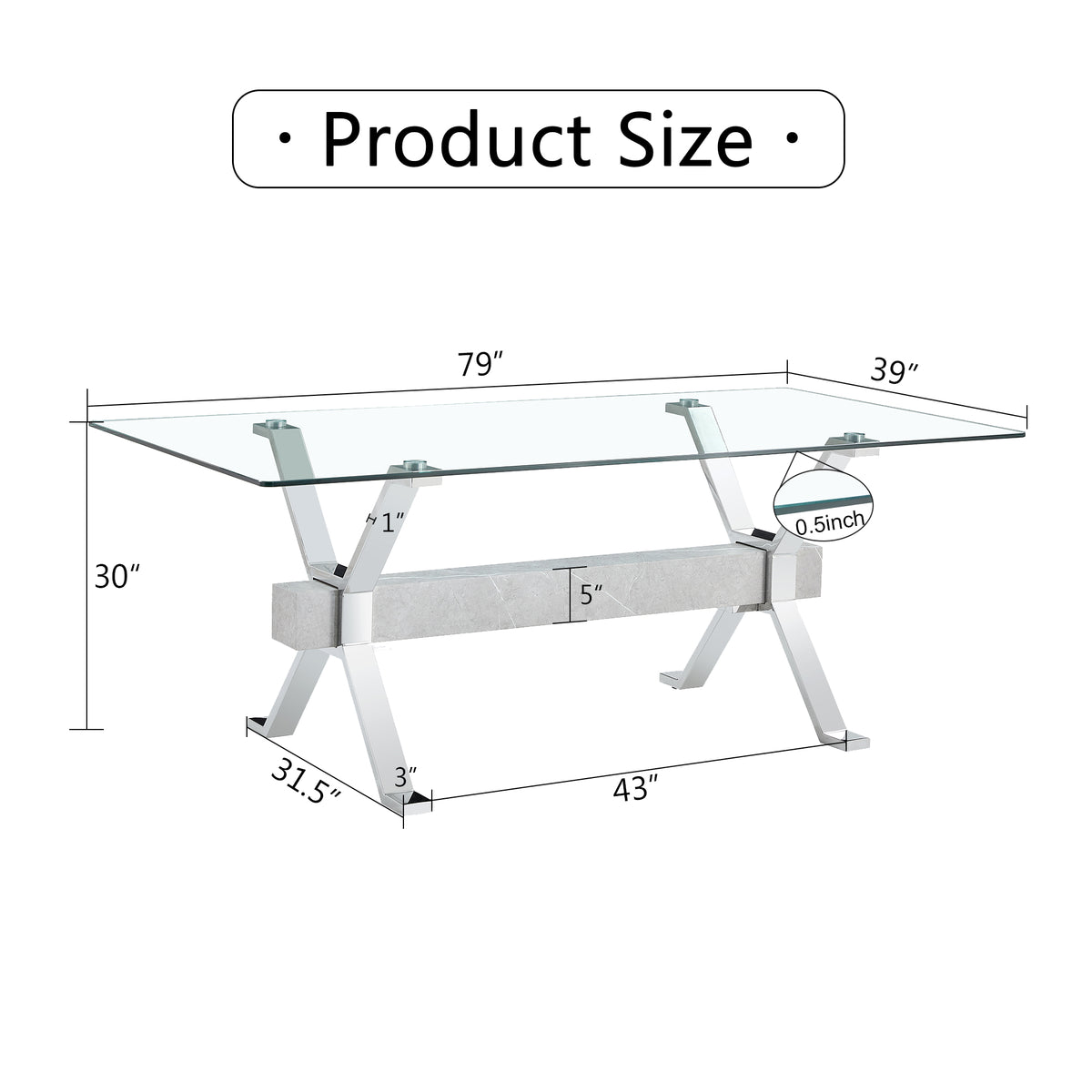 Glass Dining Table Modern Sleek Design