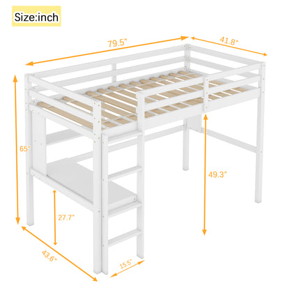 Twin Loft Bed White