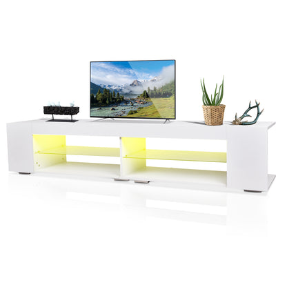 LED TV Stand High Gloss White