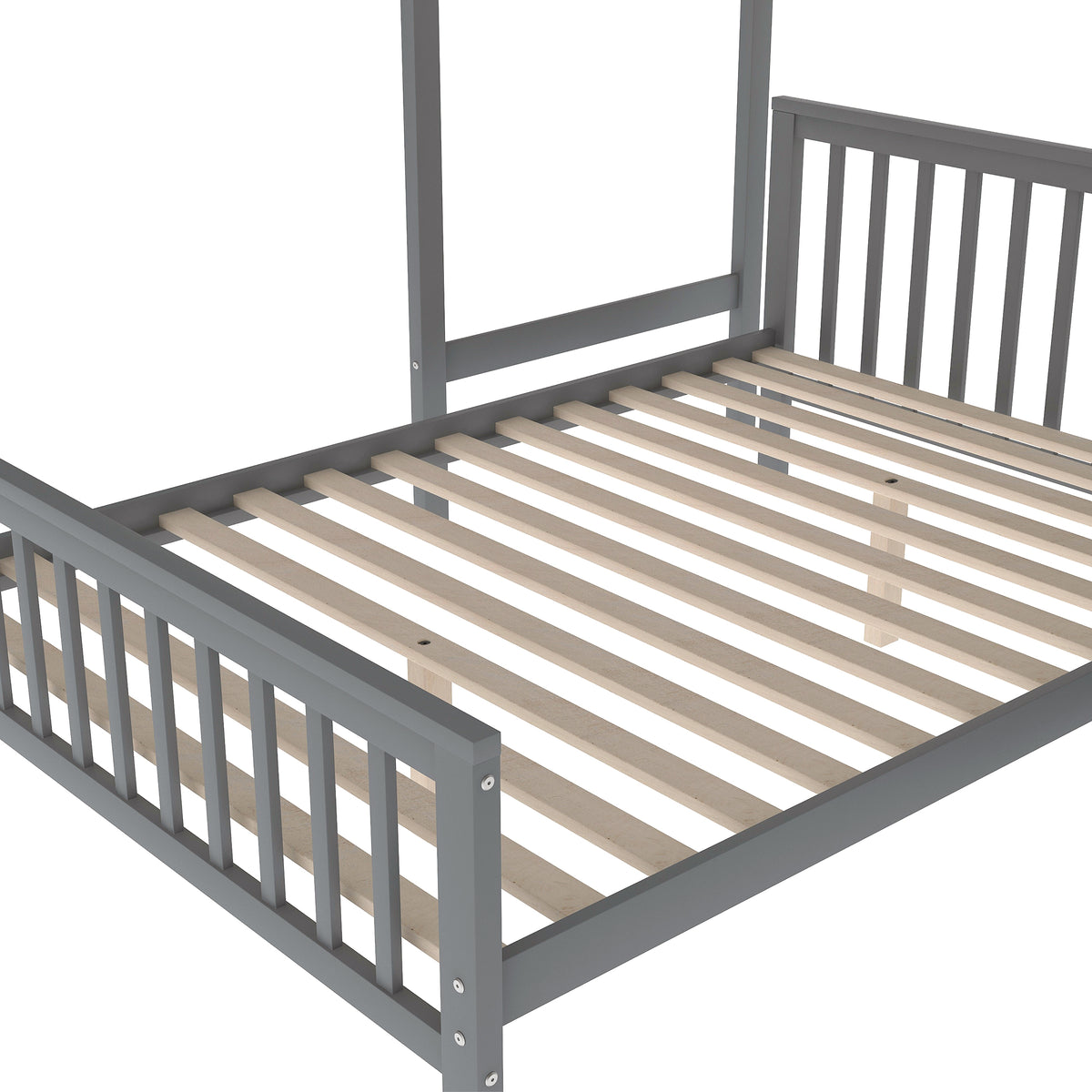 Full Loft Bunk Bed Gray