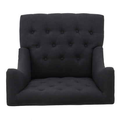 Toddman Velvet Club Chair – Charcoal