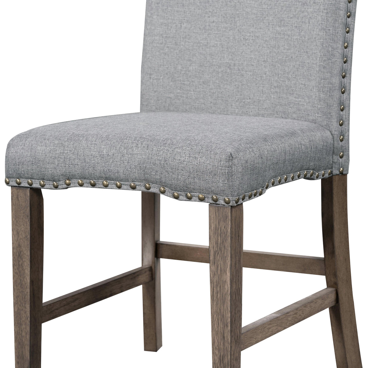 Dining Set with Cushioned Chairs Brown
