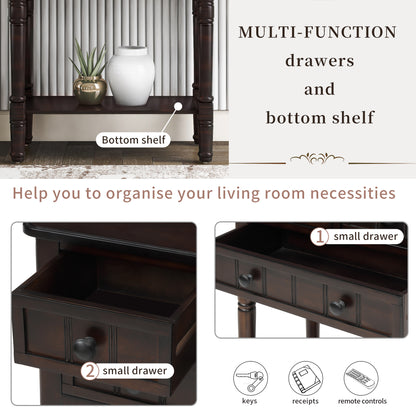 Console Table with Drawers Espresso