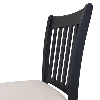 Upholstered Dining Chairs Set of 2 Black