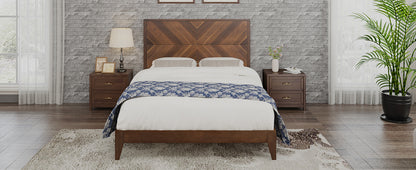 Mid-Century Platform Bed Walnut