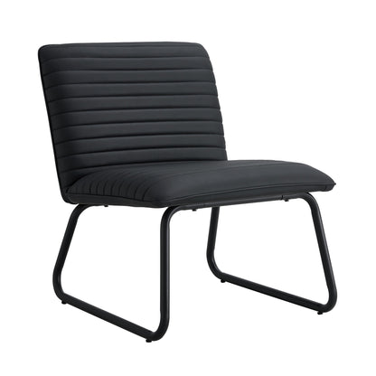Black Armless Lounge Chair – Black Legs