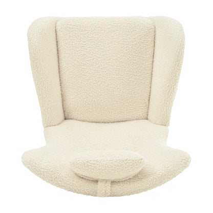 Modern Rocking Chair – Rubber Legs & Chenille Fabric