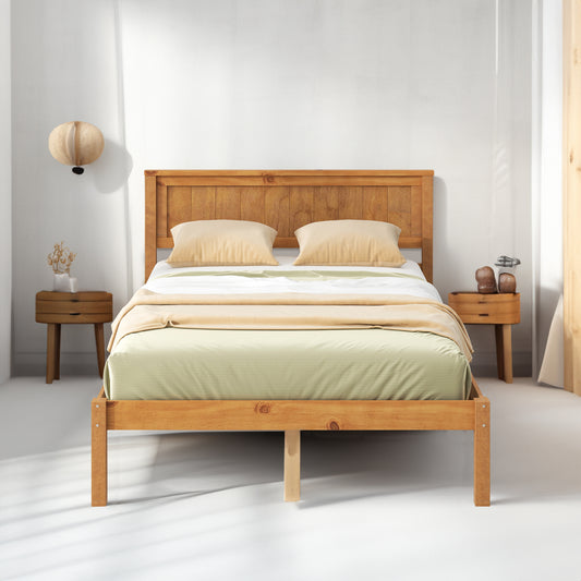 Platform Bed Frame Full Oak