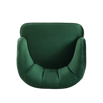 Upholstered Barrel Accent Chair Gray