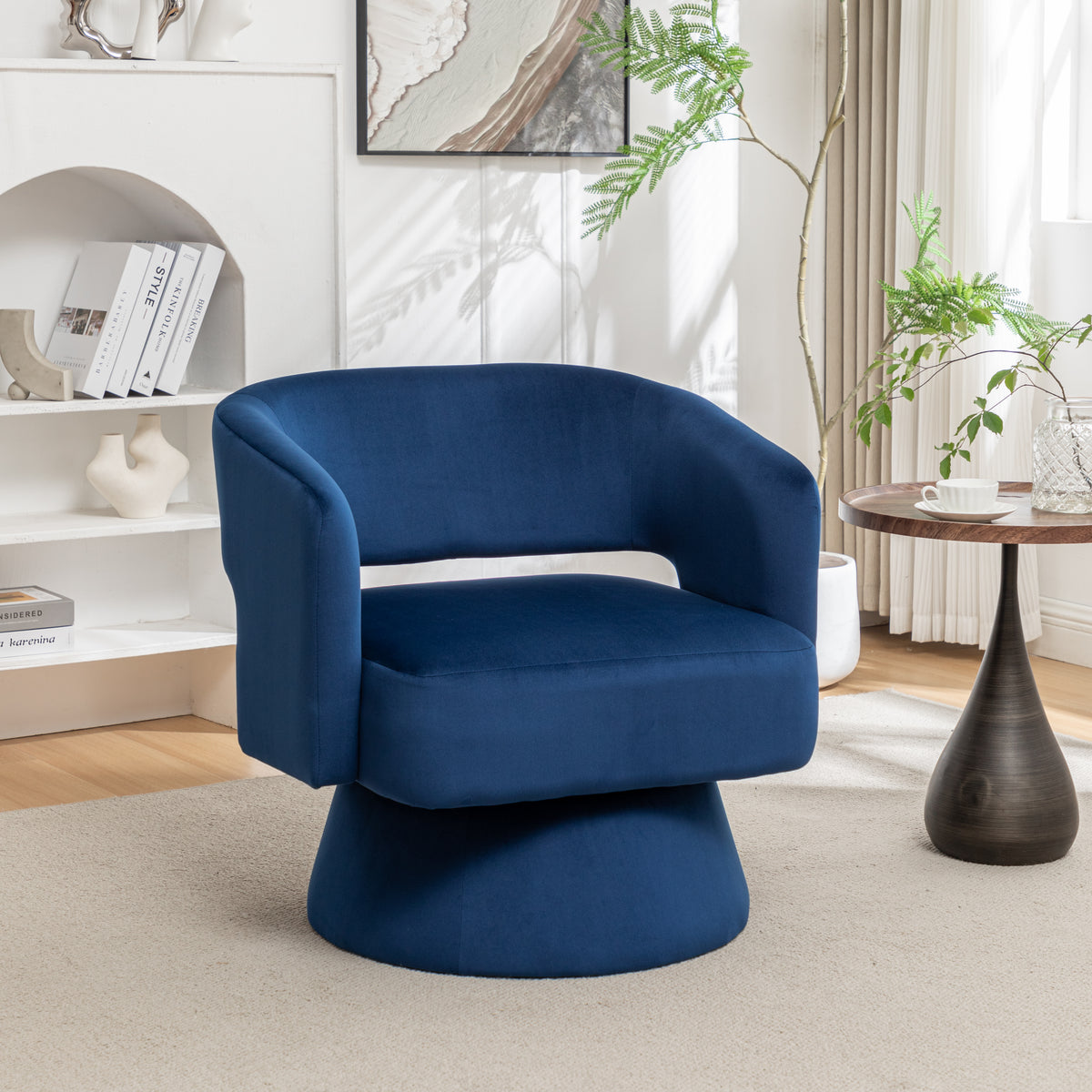 Velvet Swivel Club Chair