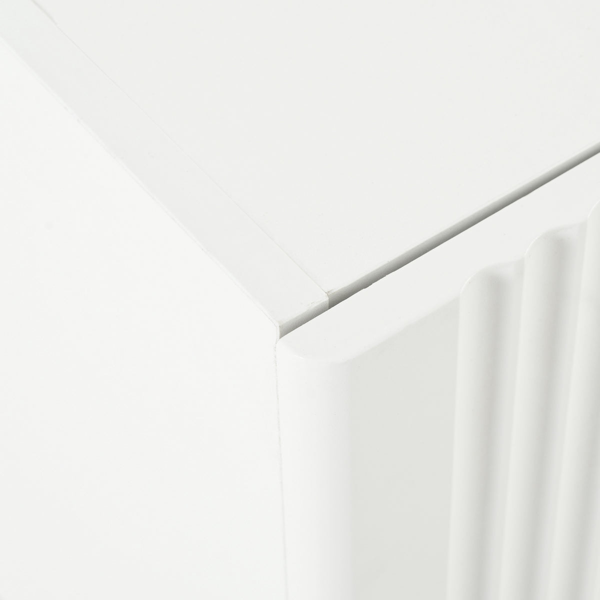 Luxury Fluted TV Stand White