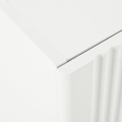 Luxury Fluted TV Stand White