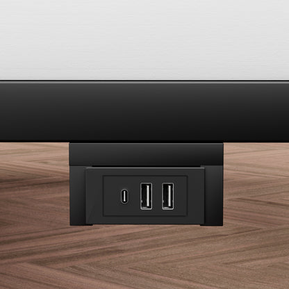 Floating Platform Bed Frame with LED Headboard