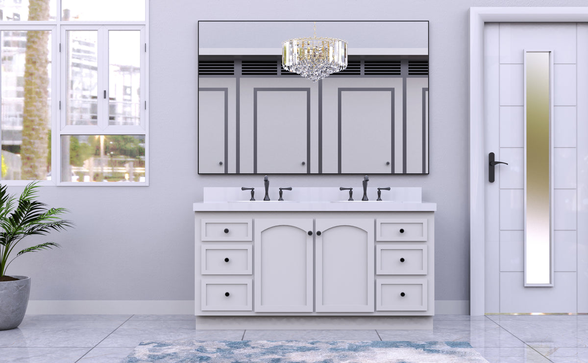 Oversized Black Frame Bathroom Mirror