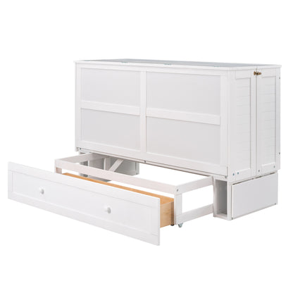 Queen Murphy Bed White