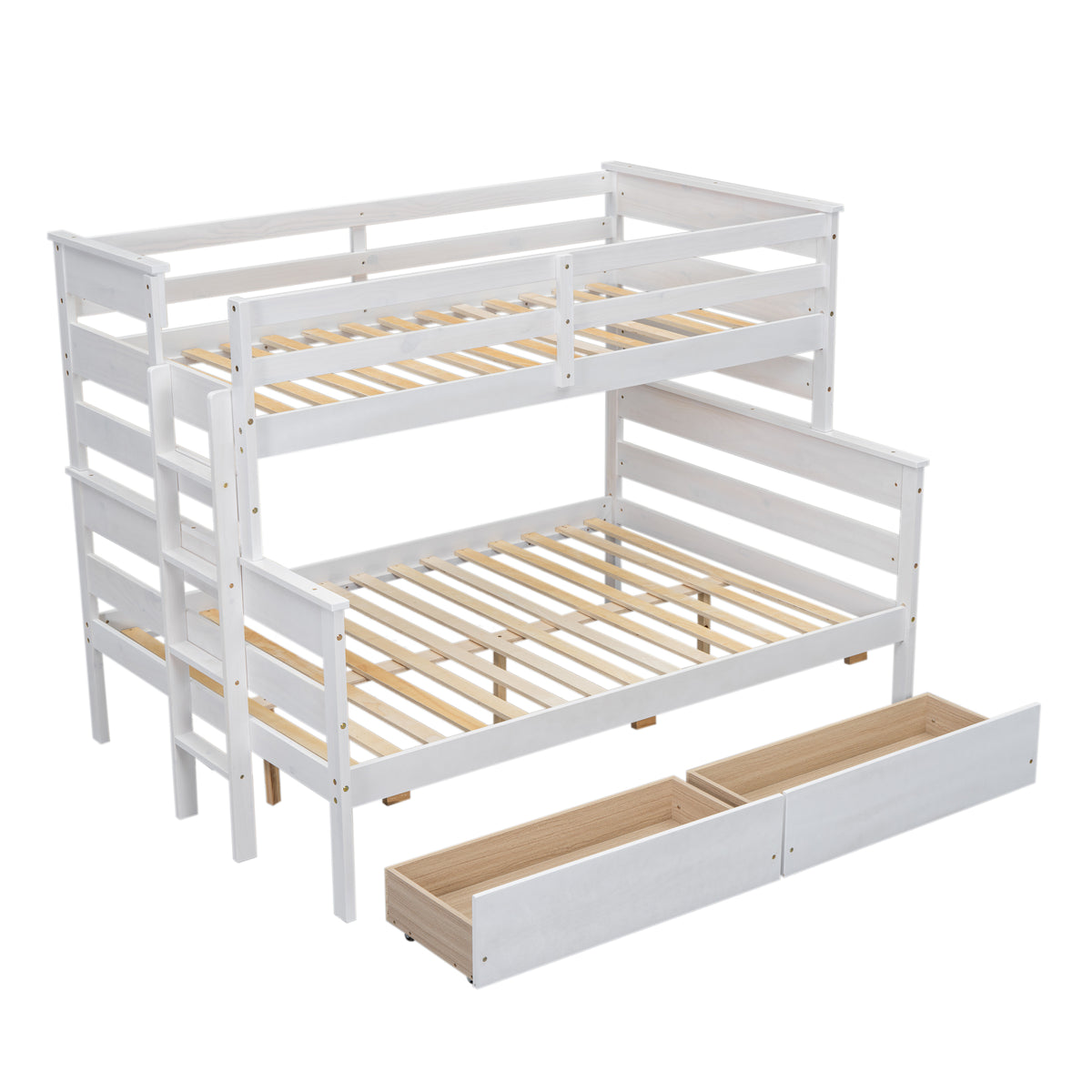 Twin over Full Bunk Bed White