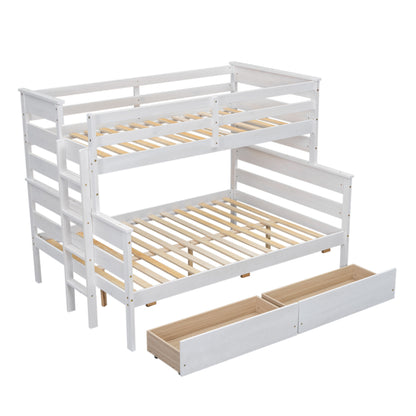 Twin over Full Bunk Bed White