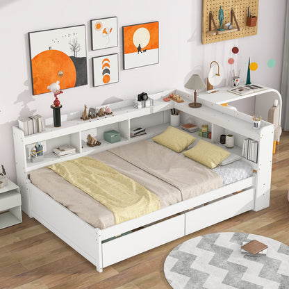 Full Storage Bed White
