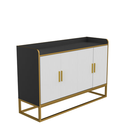 Modern Buffet Cabinet Black Gloss