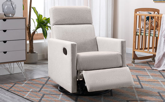 Upholstered Rocker Chair Tan