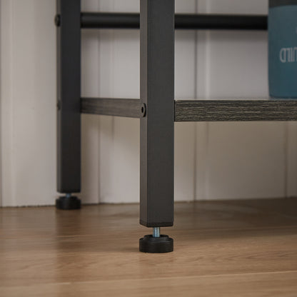 Industrial 5-Shelf Bookshelf Gray