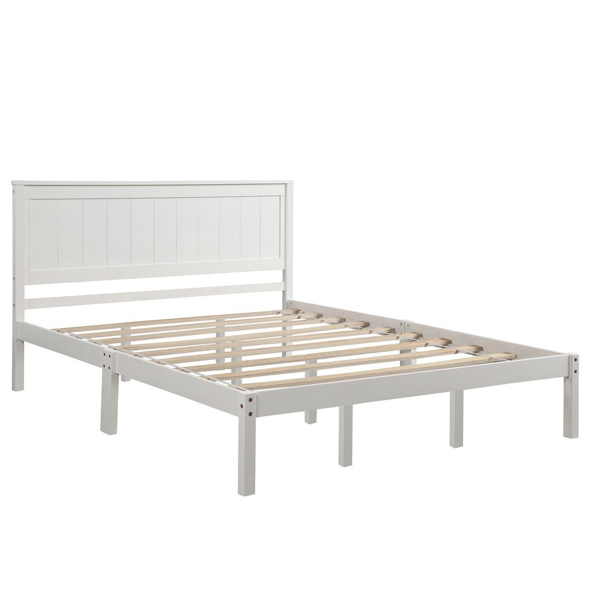 Queen Platform Bed White