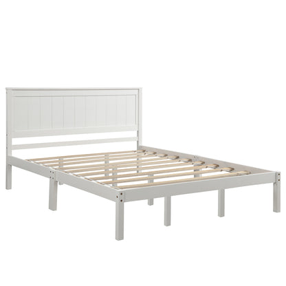 Queen Platform Bed White