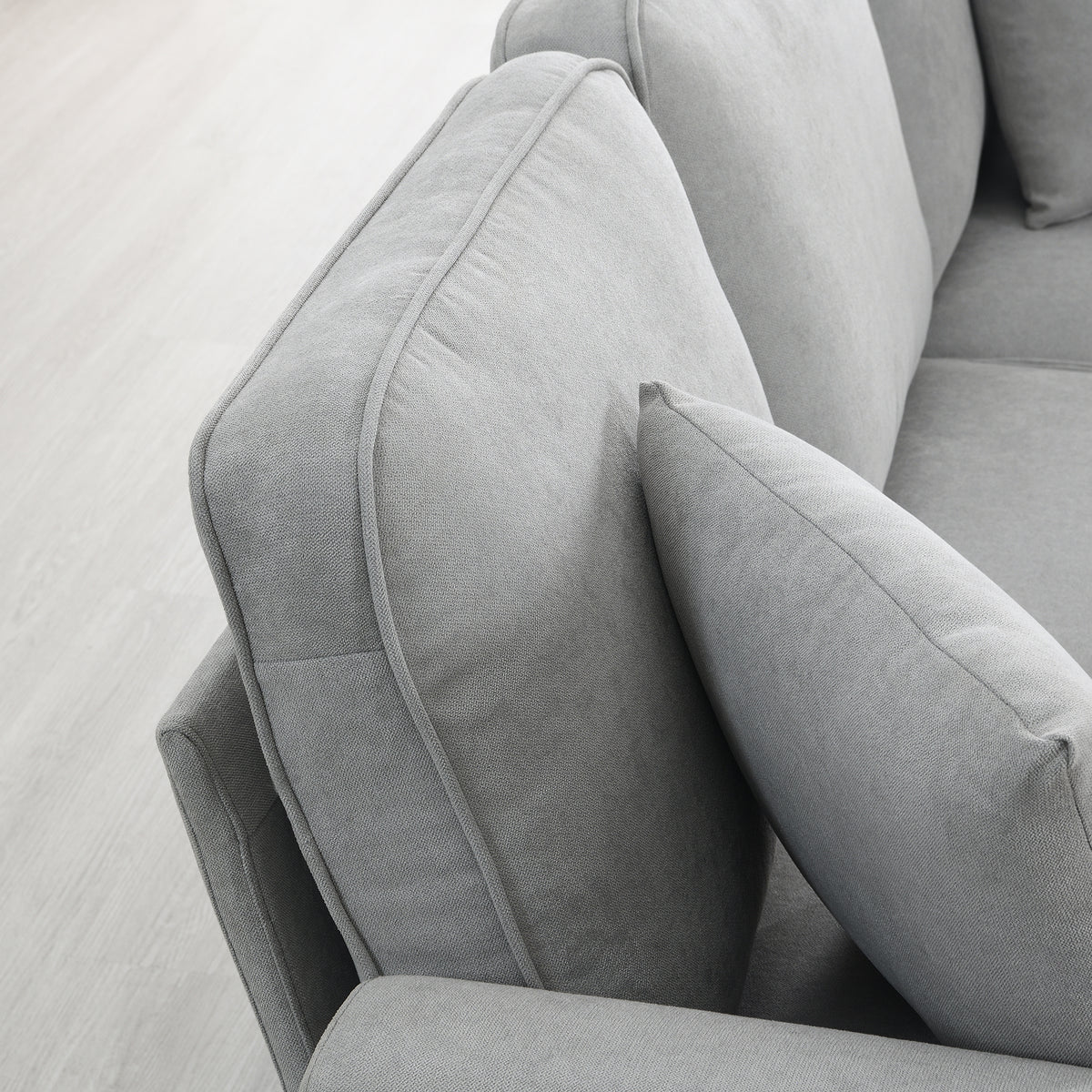 Modern U-Shape Sectional Sofa Light Gray