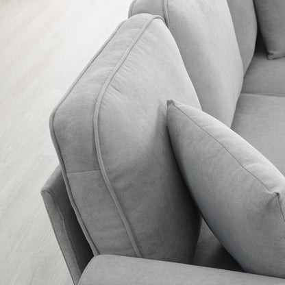 Modern U-Shape Sectional Sofa Light Gray