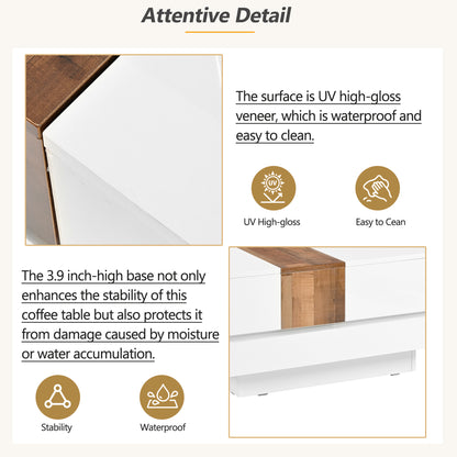 Modern Storage Coffee Table White