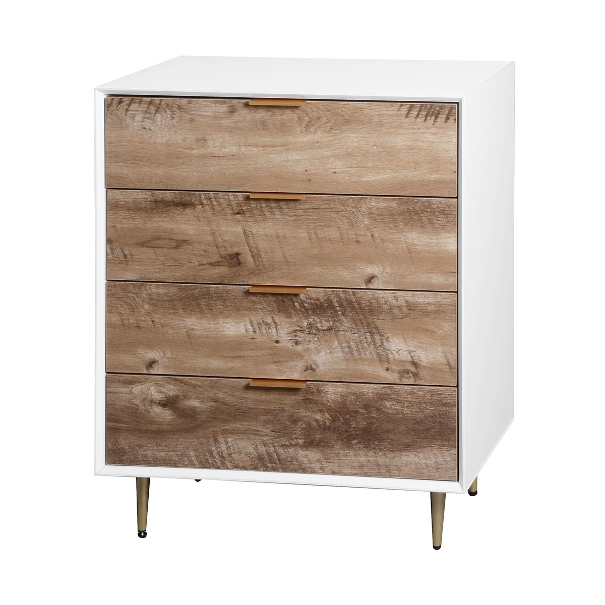 Wooden 4-Drawer Dresser Gray Finish