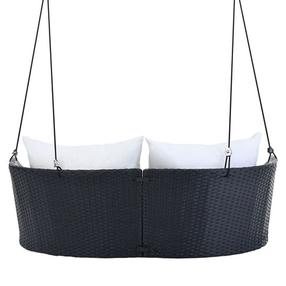 Rattan Hanging Swing Chair Black