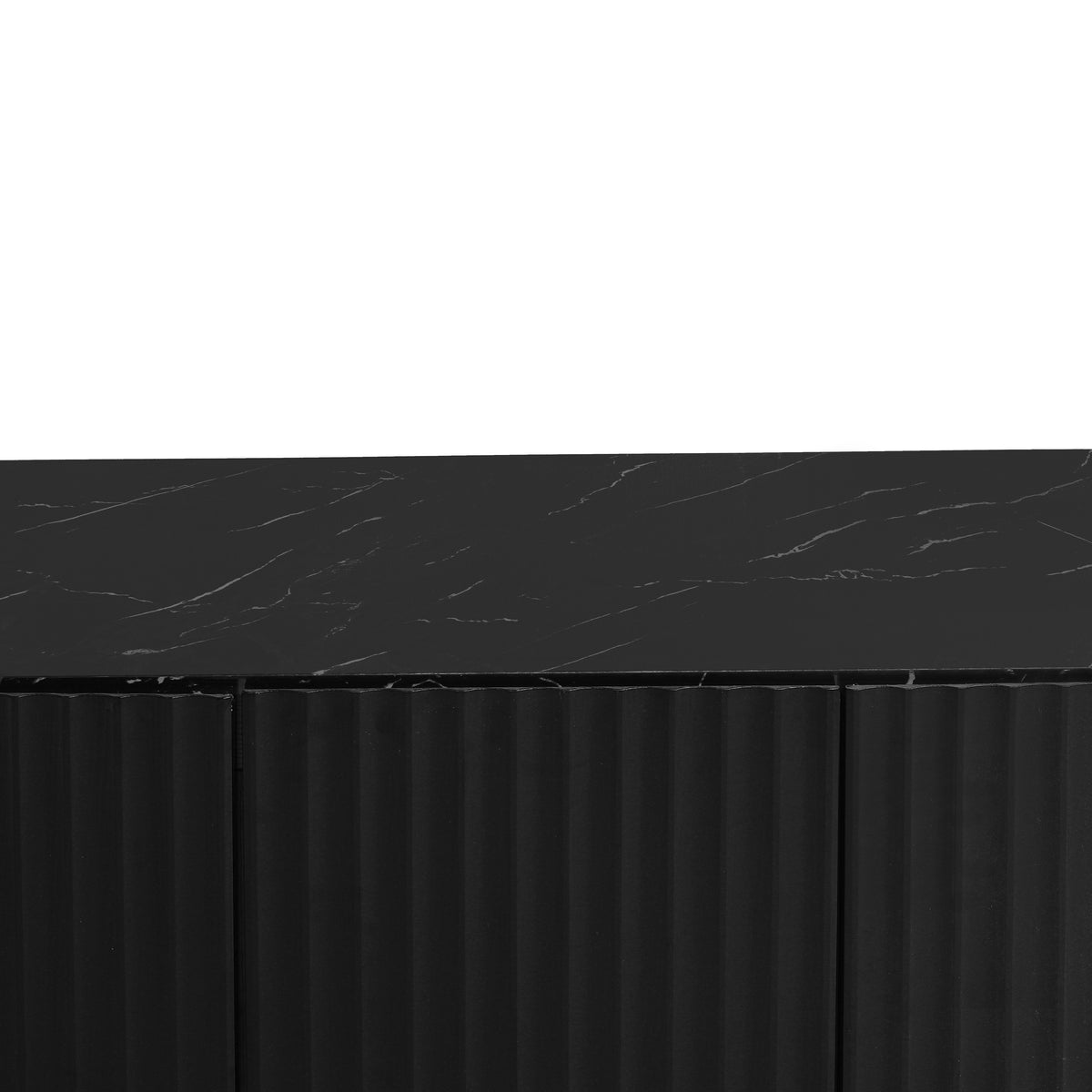 Carved LED Sideboard Cabinet with Adjustable Shelf