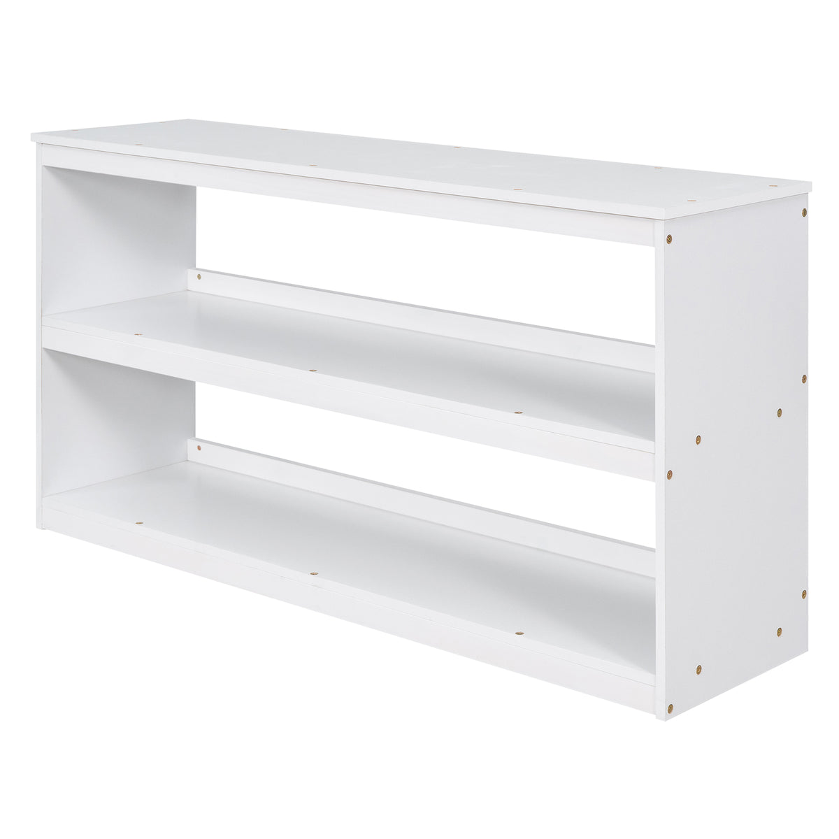 Full Loft Bed with Rolling Desk White