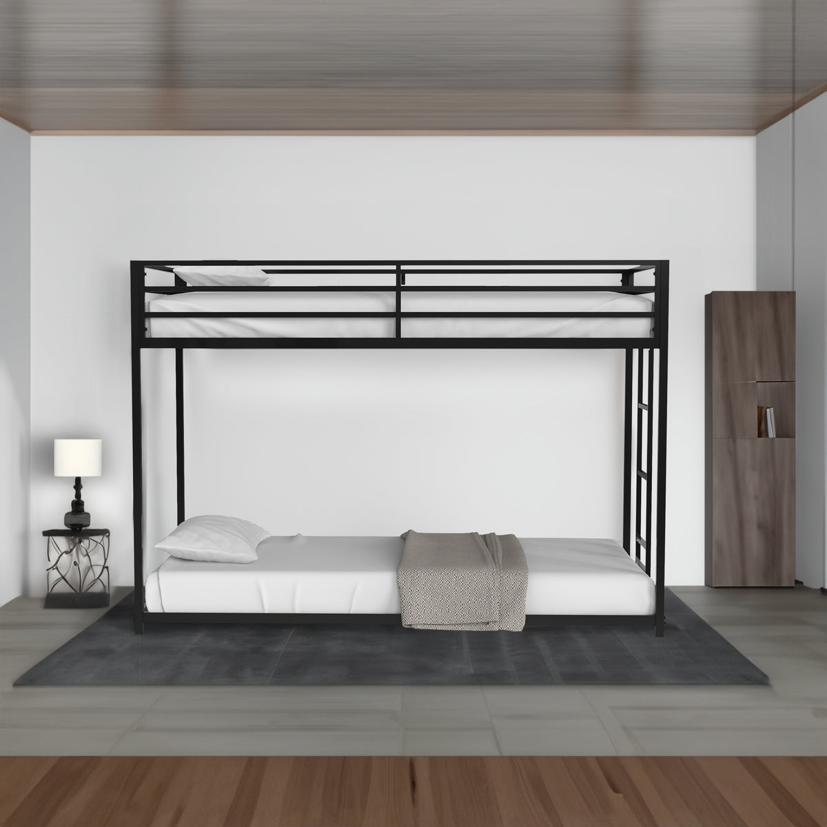 Adam Twin Bunk Bed Black