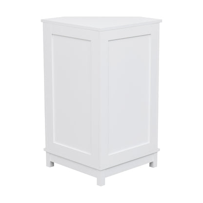 White Corner Bathroom Storage Cabinet Adjustable Shelves