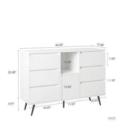 Modern LED Sideboard Cabinet White Gloss