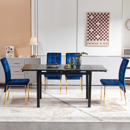 Black Ceramic Expandable Dining Table
