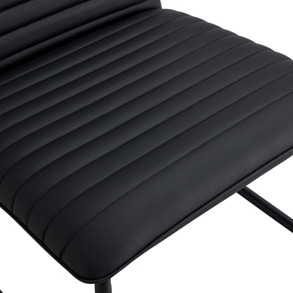 Black Armless Lounge Chair – Black Legs