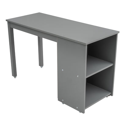 Twin Loft Bed with Desk Gray