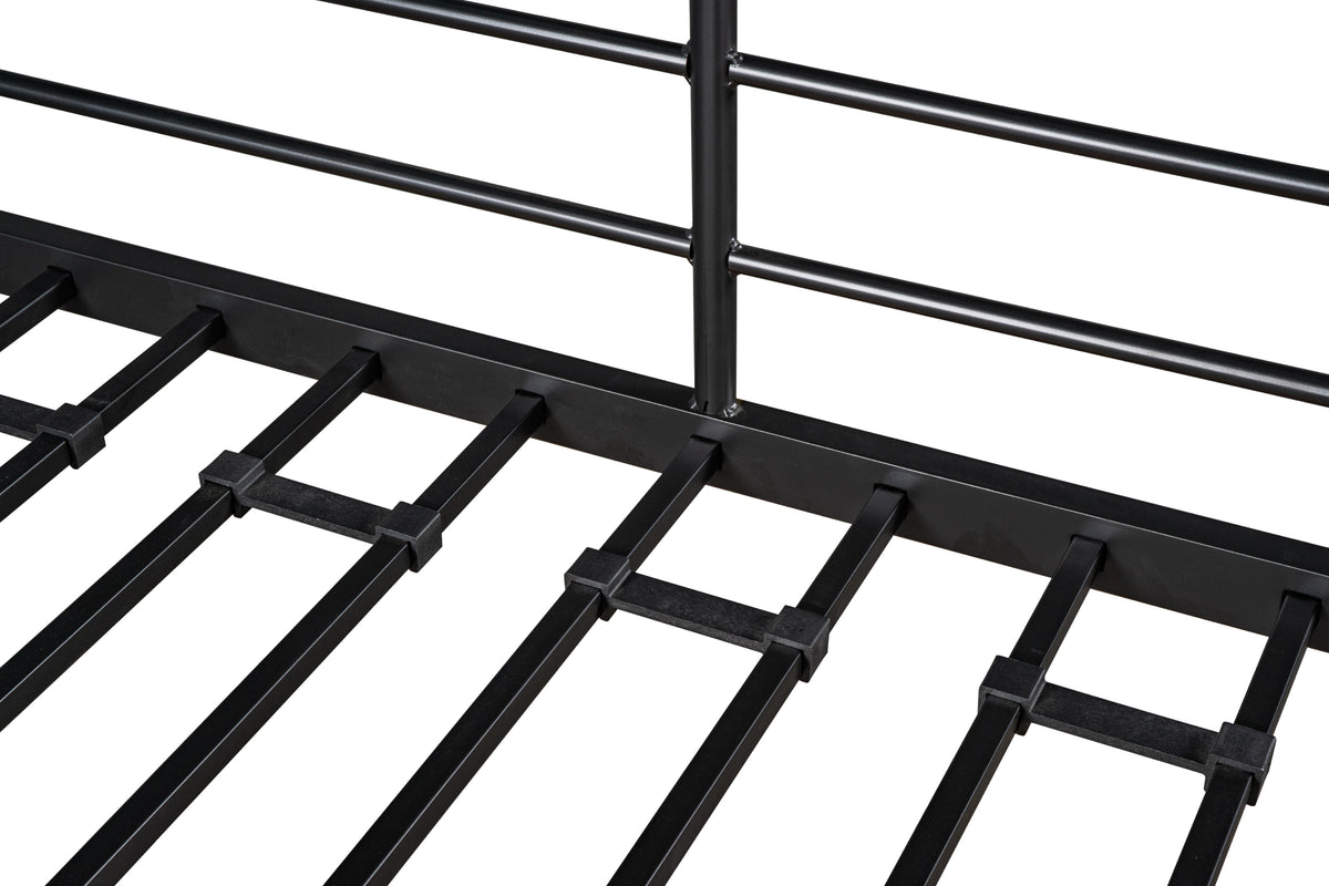 Heavy-Duty Twin Loft Bed with Built-In Shelves White