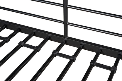 Heavy-Duty Twin Loft Bed with Built-In Shelves White